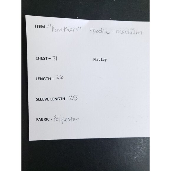 Carolina Panthers Hooded Sweatshirt Men's Size Medium Black - Picture 7 of 8